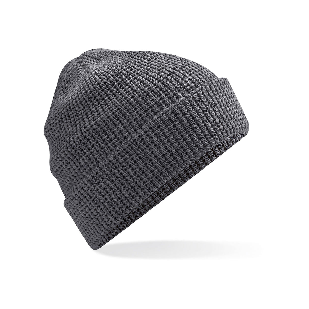 luomupuuvilla pipo vohveli neulos, tummanharmaa