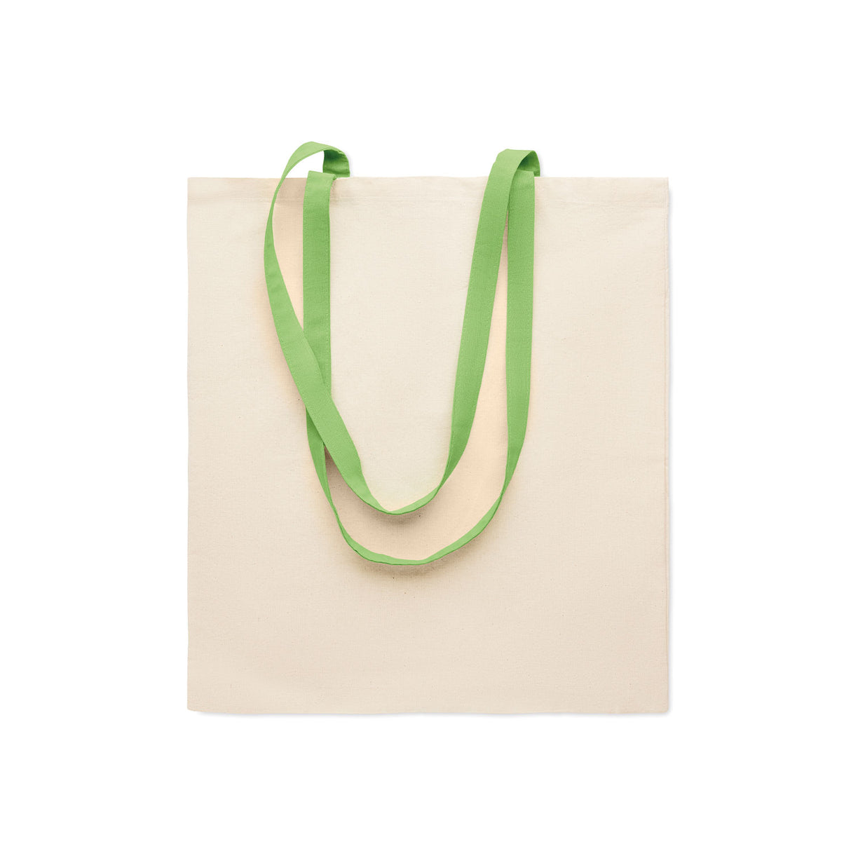 luonnonvalkoinen kangaskassi, lime kantohihnat