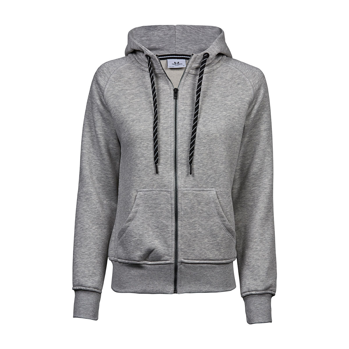 meleerattu harmaa naisten tee jays fashion huppari vetoketjulla