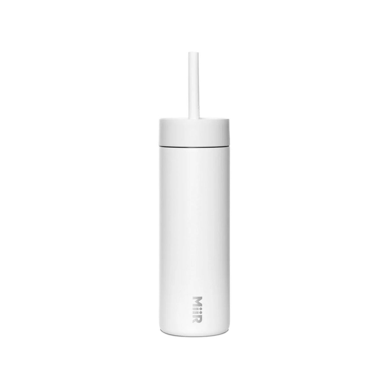 MiiR Sipper Straw Bottle valkoinen juomapullo pillillä