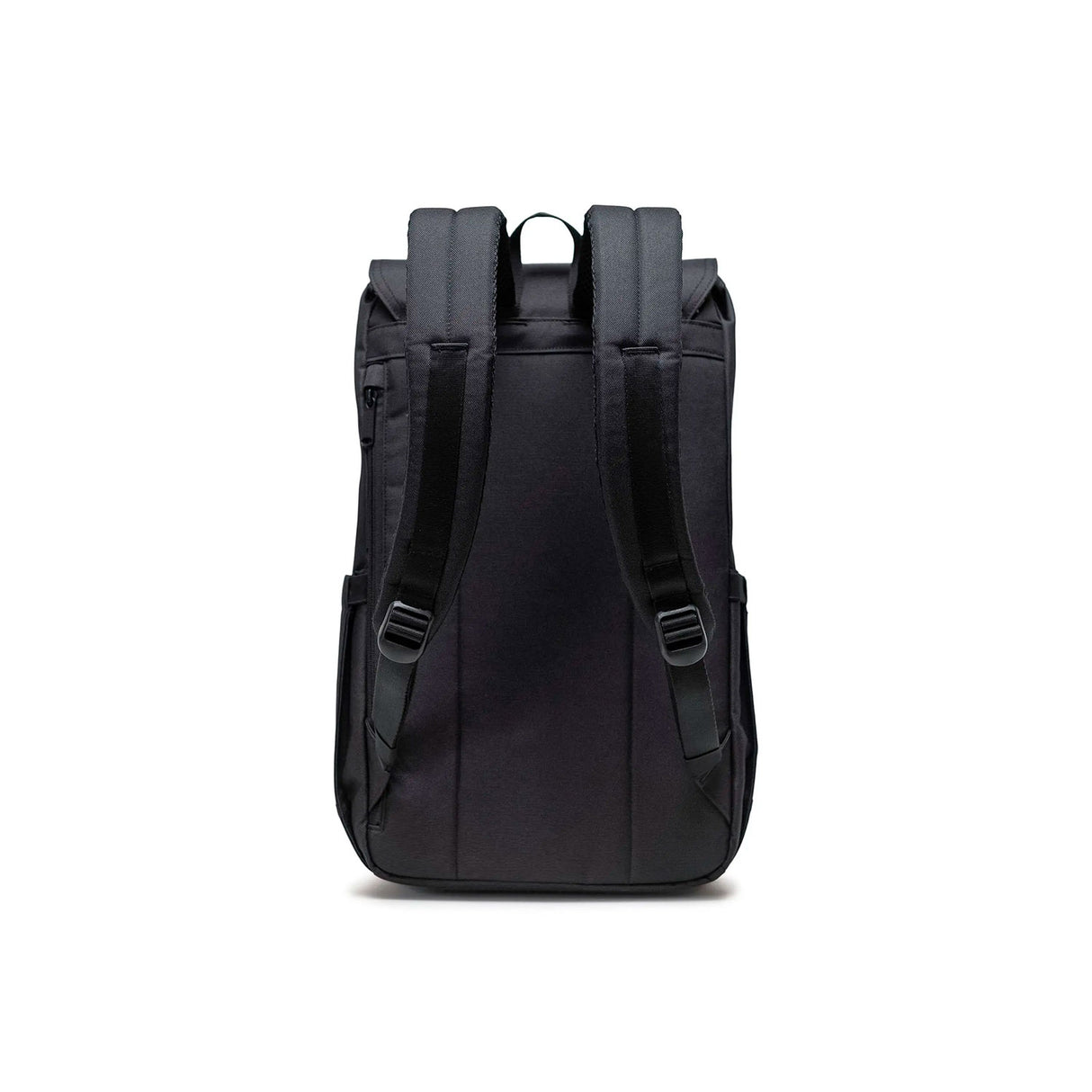 musta herschel retreat reppu 23L, selkäpaneeli, olkahihnat