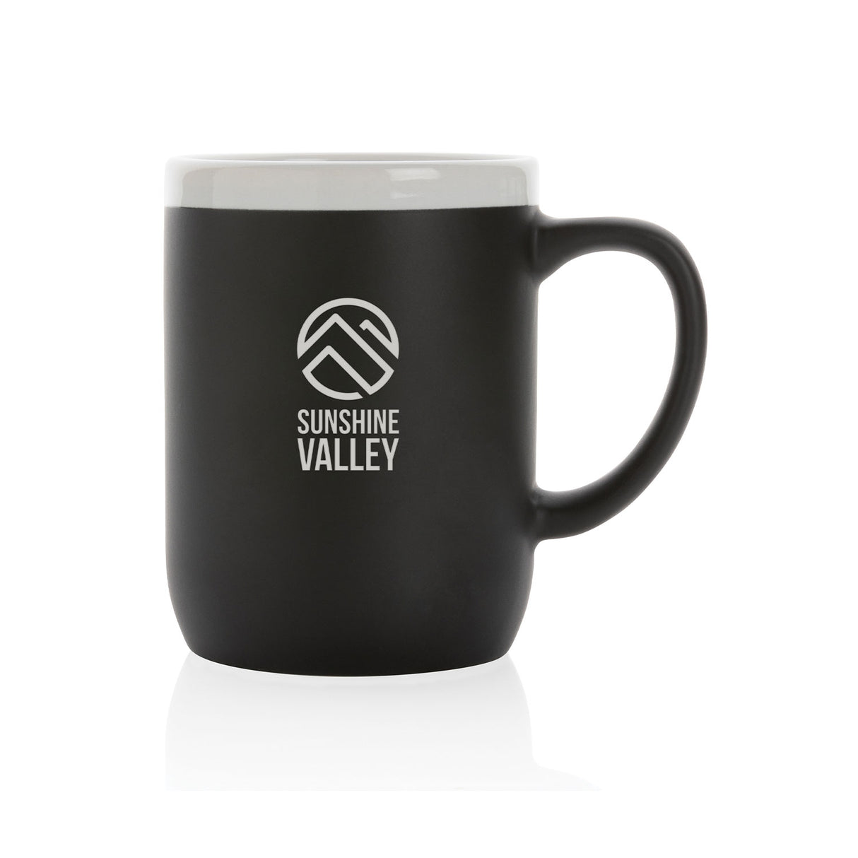 musta kahvimuki painatuksella, 300 ml