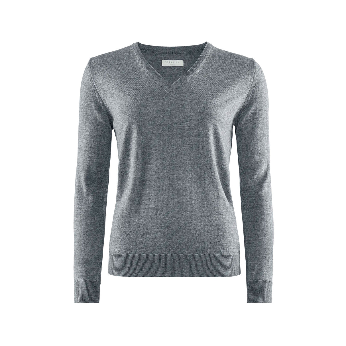 Berkeley Wilton Merino V-neck naisten merinovillaneule, harmaa
