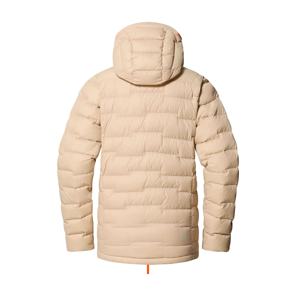 Naisten Haglöfs kevyttuntuvatakki hupulla, beige, selkä