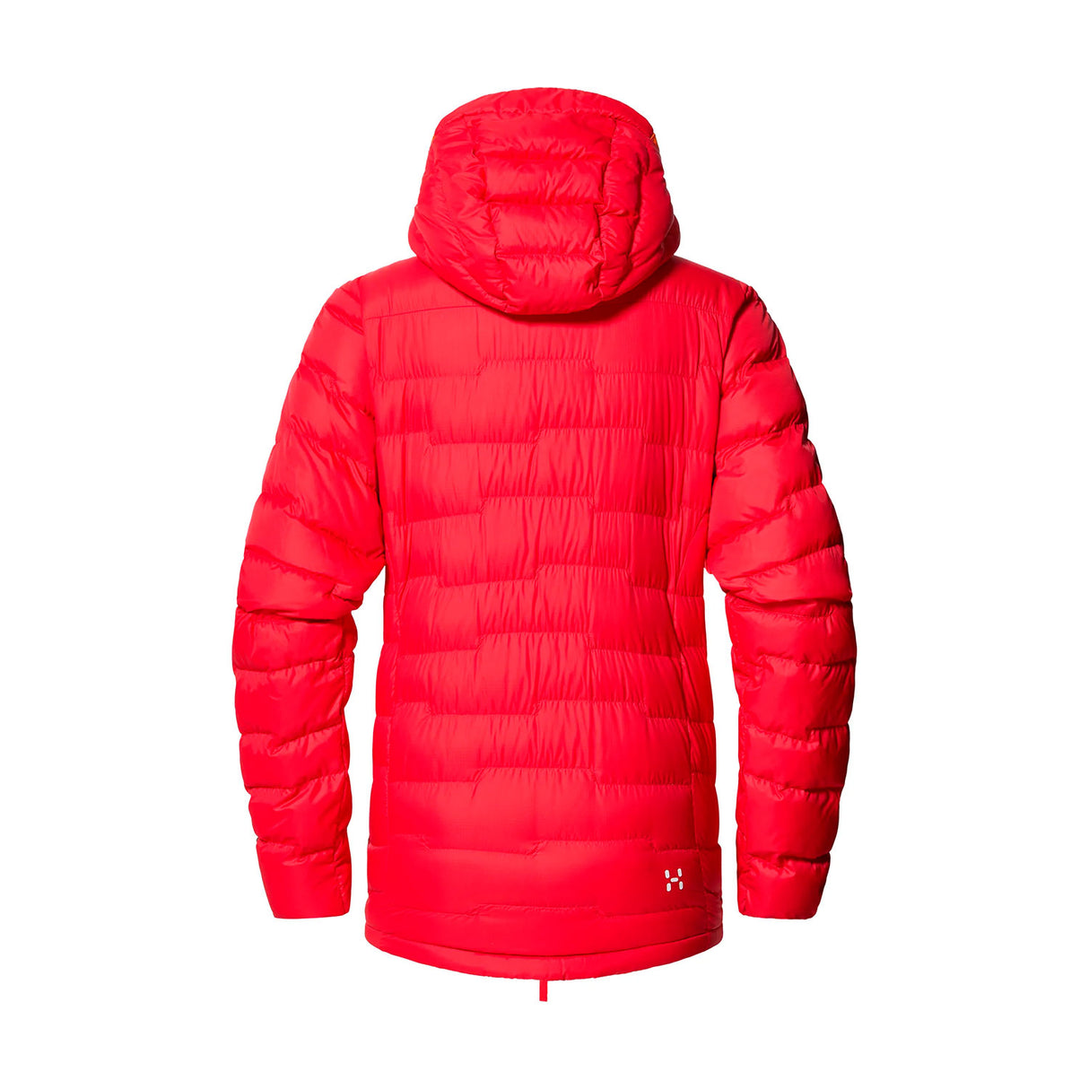 Naisten Haglöfs kevyttuntuvatakki hupulla, punainen, selkä