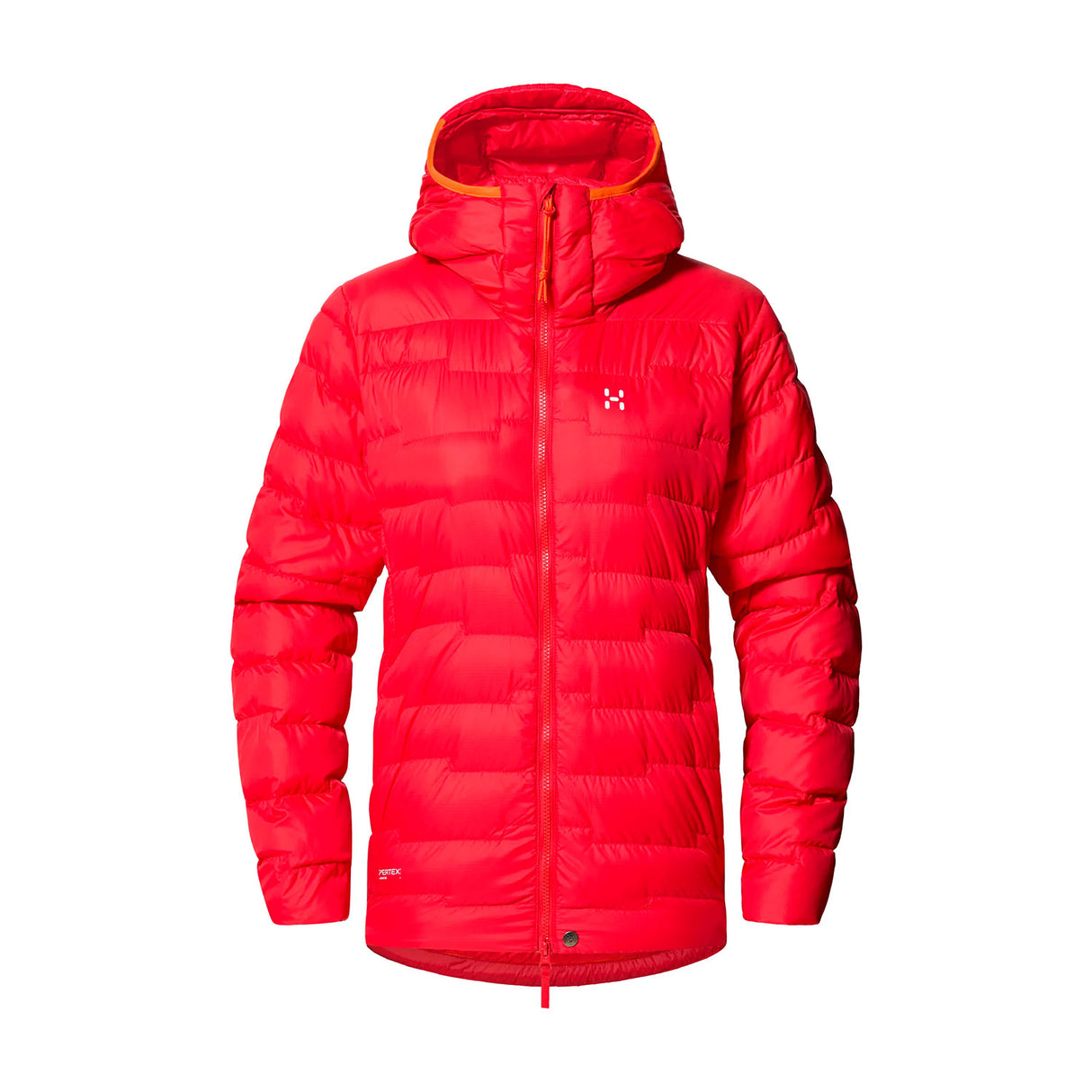 Naisten Haglöfs kevyttuntuvatakki hupulla, punainen