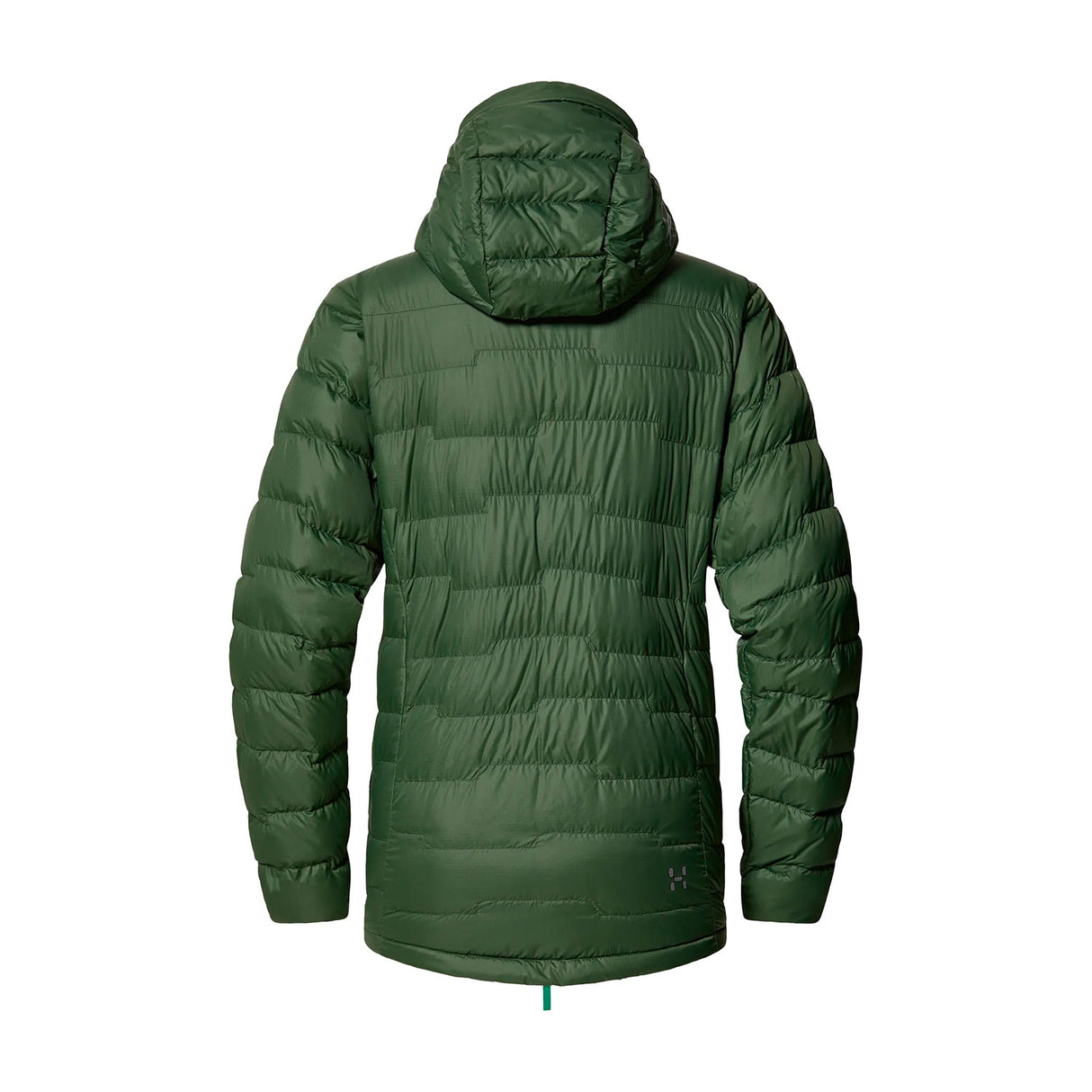 Naisten Haglöfs kevyttuntuvatakki hupulla, tummanvihreä, selkä