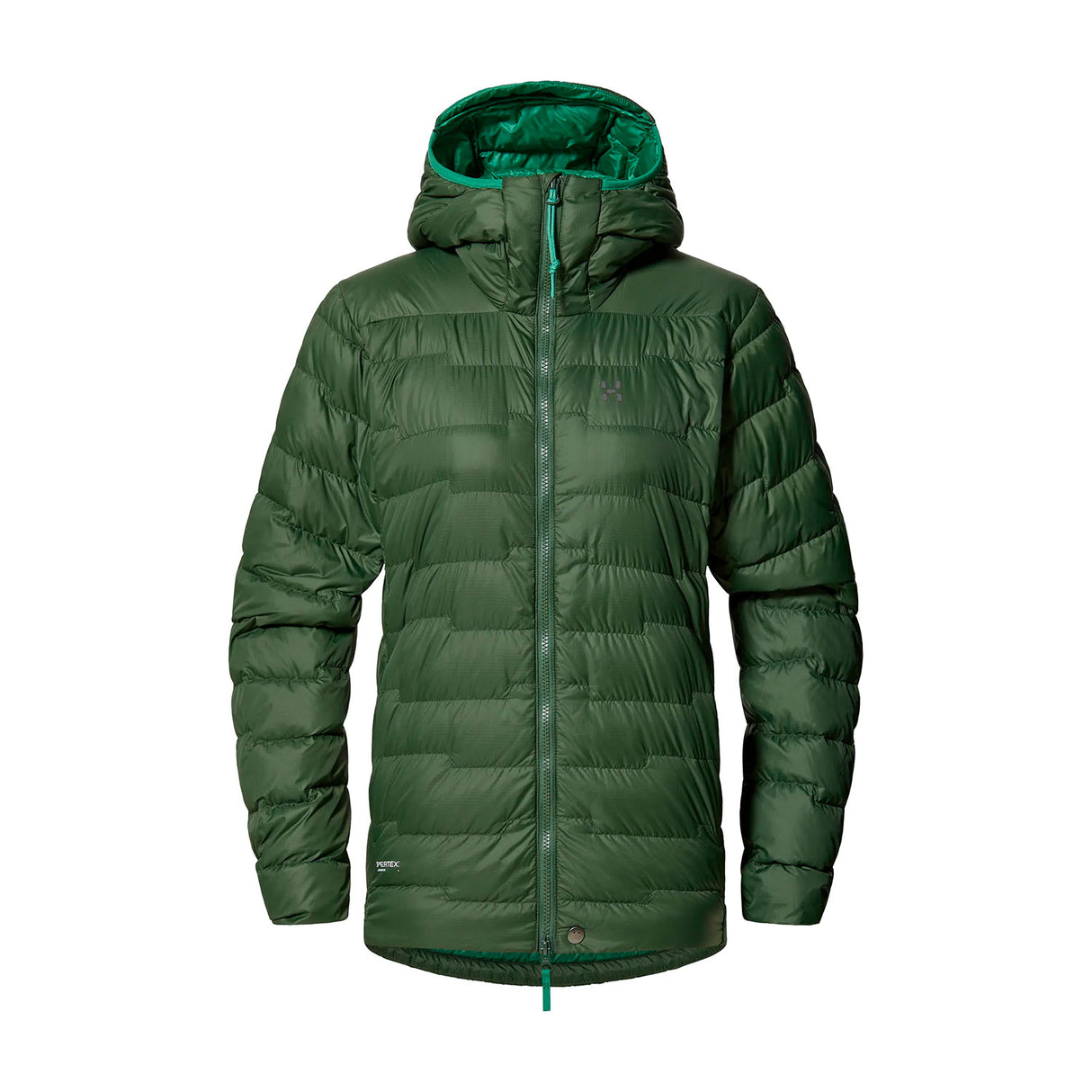 Naisten Haglöfs kevyttuntuvatakki hupulla, tummanvihreä