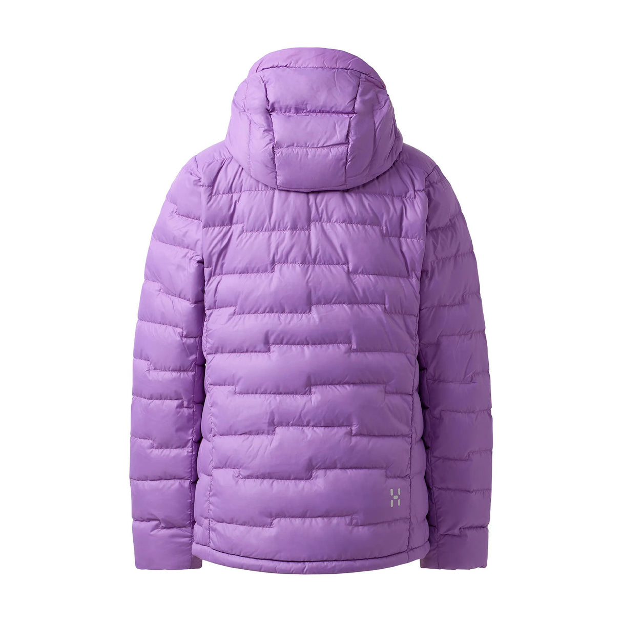Naisten Haglöfs kevyttuntuvatakki hupulla, violetti, selkä