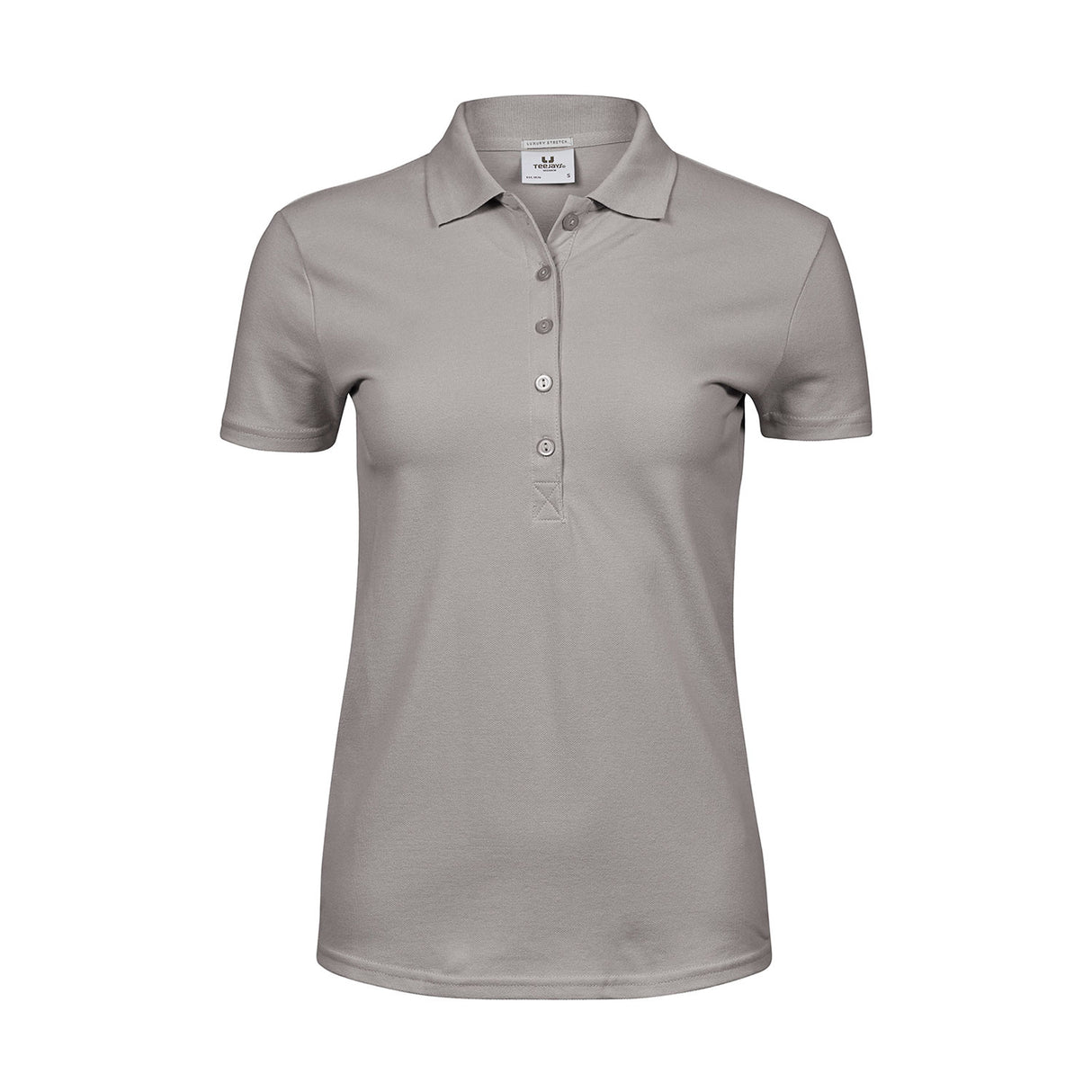 naisten tee jays luxury stretch polo stone kiven harmaa