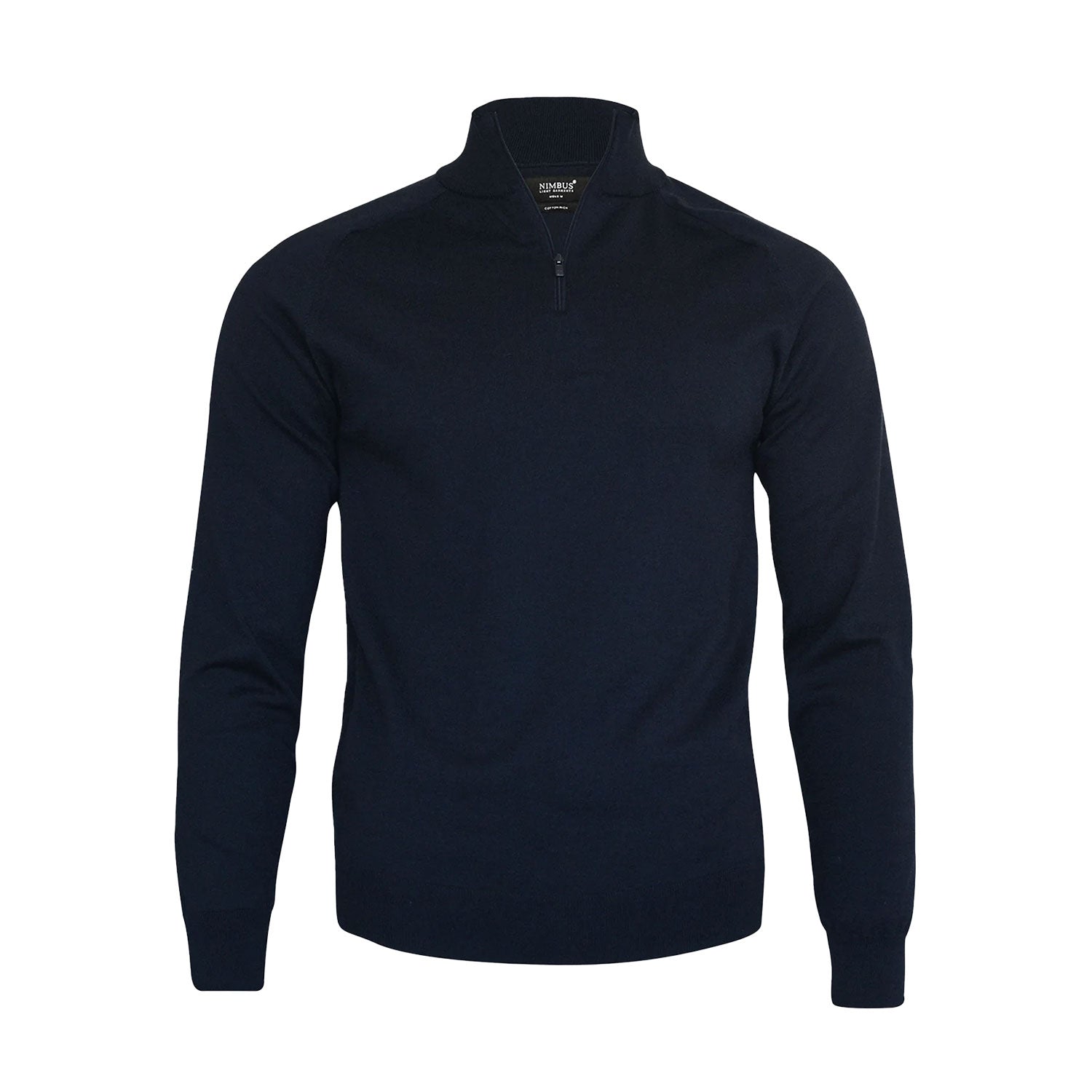 nimbus Brighton 1/4-Zip puuvillaneule vetoketjulla, tummansininen