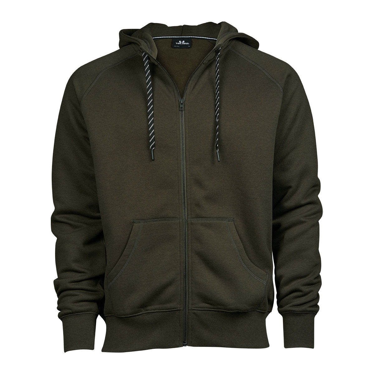 tumma oliivi tee jays fashion full zip hood huppari vetoketjulla
