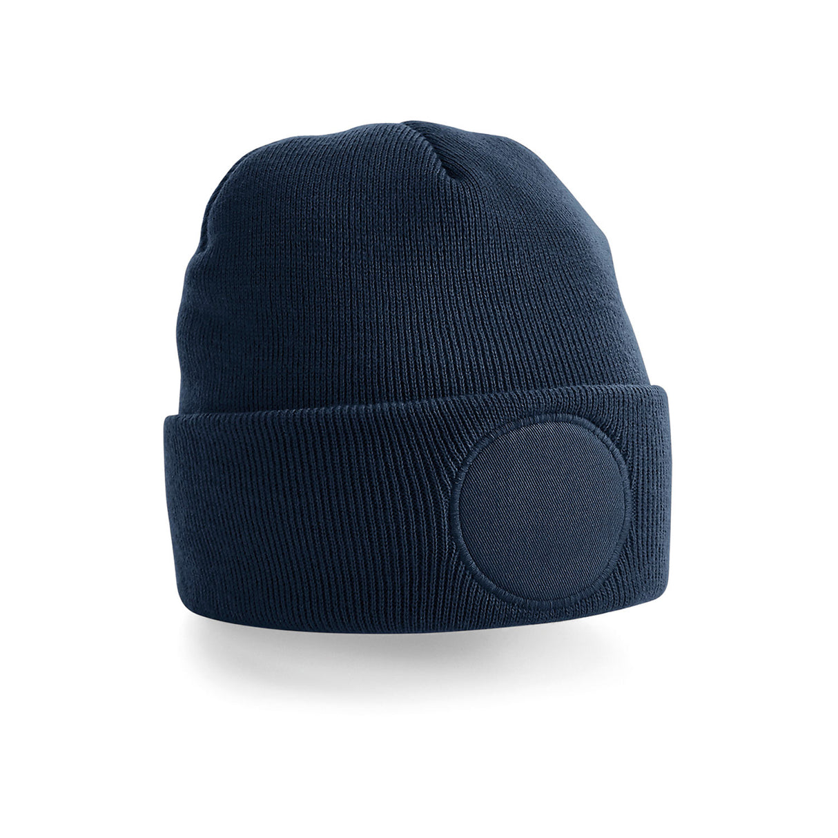 pipo pyöreällä kangasmerkillä, tummansininen