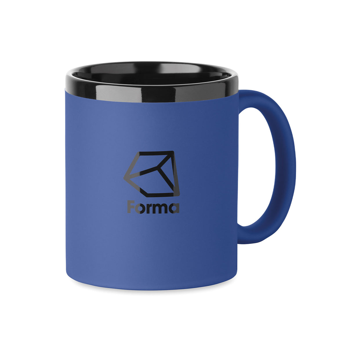 sininen soft touch muki 300 ml omalla logolla