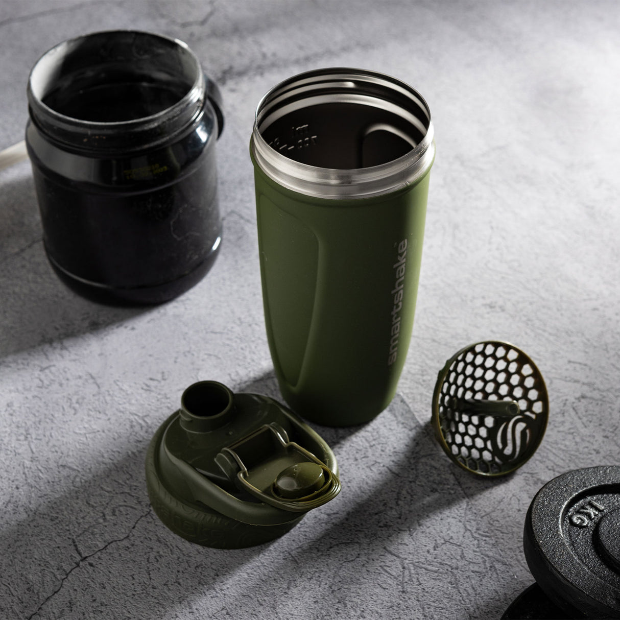 smartshake reforce stainless steel, army green