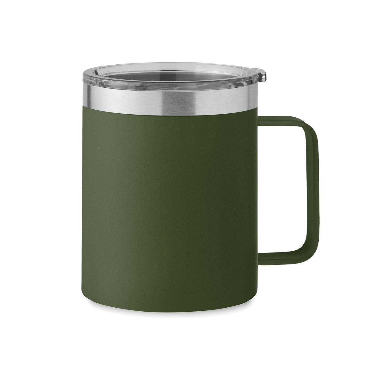 teräsmuki kannella 300 ml, tummanvihreä