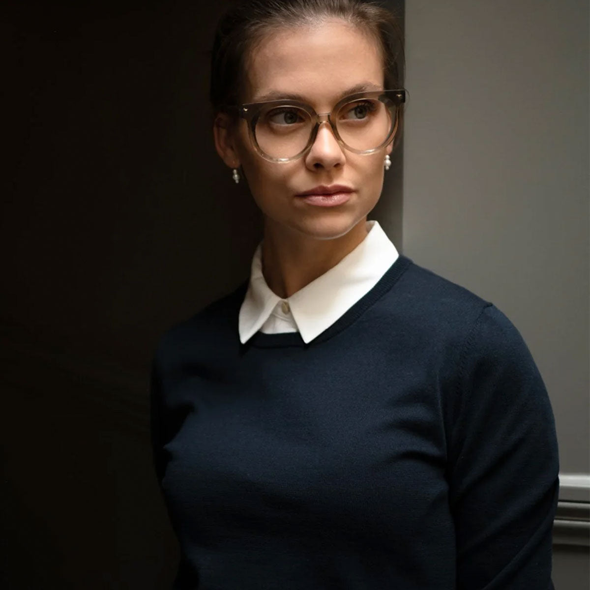 tummansininen Nimbus Brighton naisten puuvillaneule