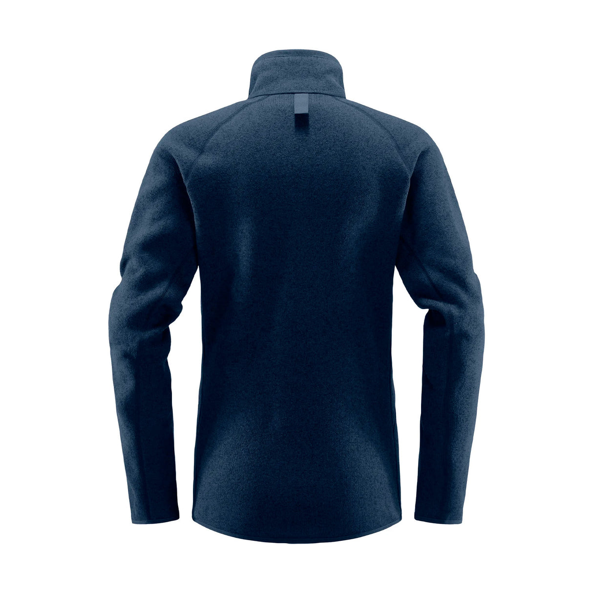 tummansininen haglöfs naisten neulottu fleecetakki, selkä