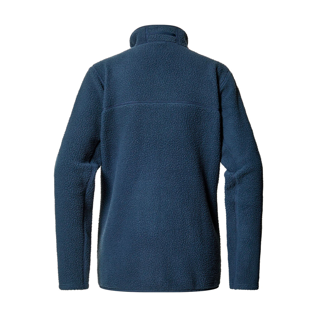 tummansininen haglöfs naisten pörröinen fleecetakki, selkä