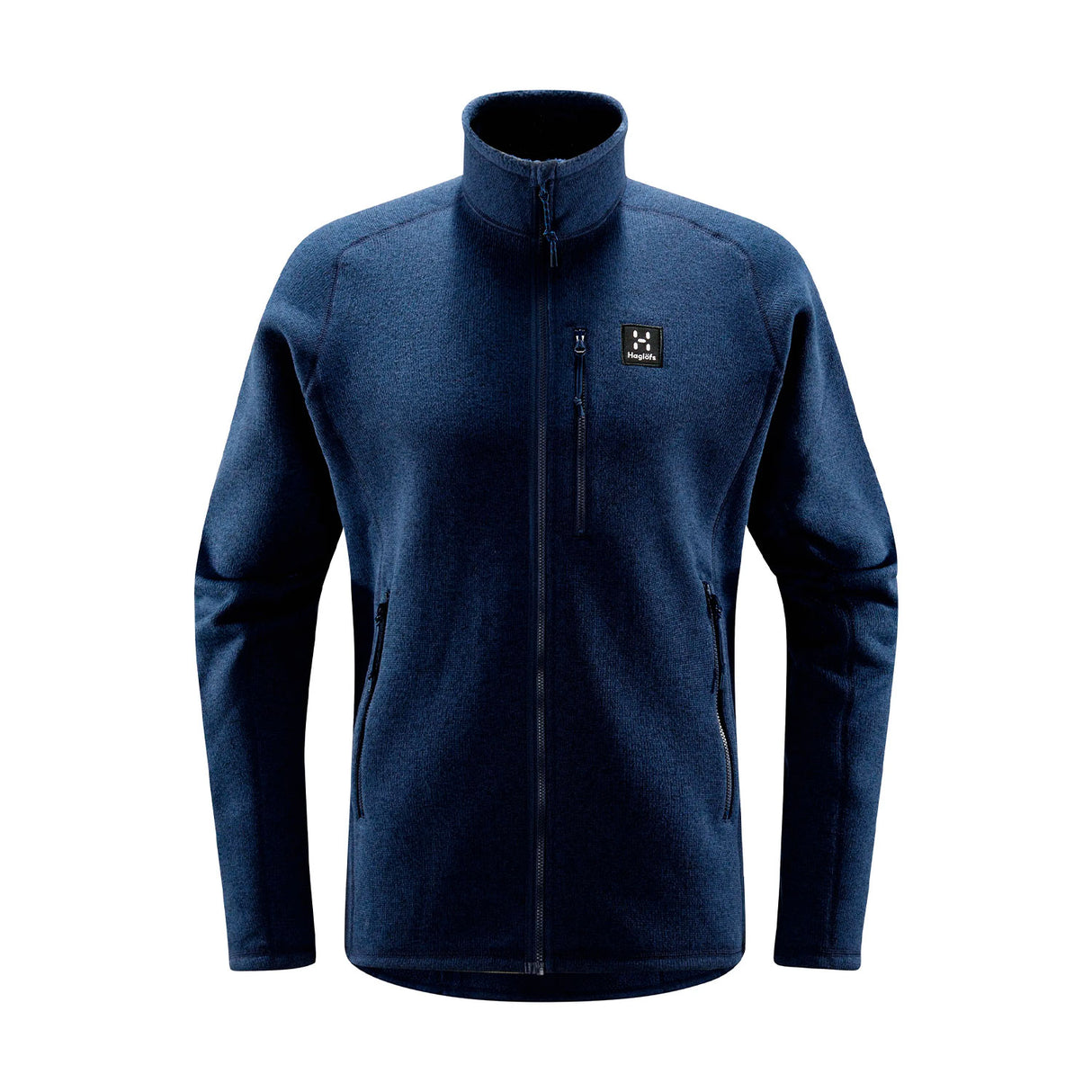 tummansininen haglöfs neulottu fleecetakki