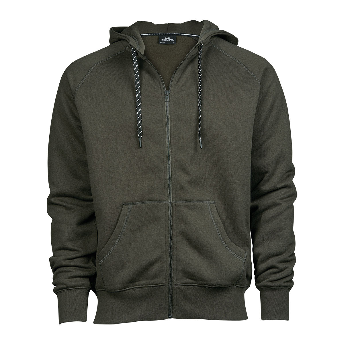 deep green tummanvihreä tee jays fashion full zip hood huppari vetoketjulla