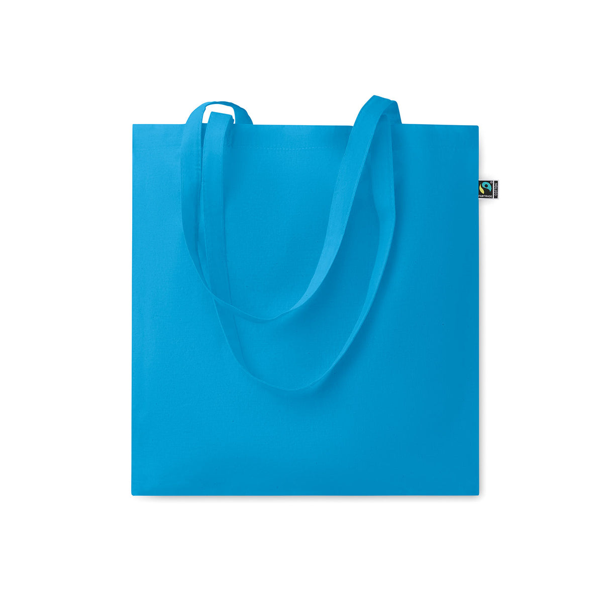 turkoosi fairtrade puuvillakassi