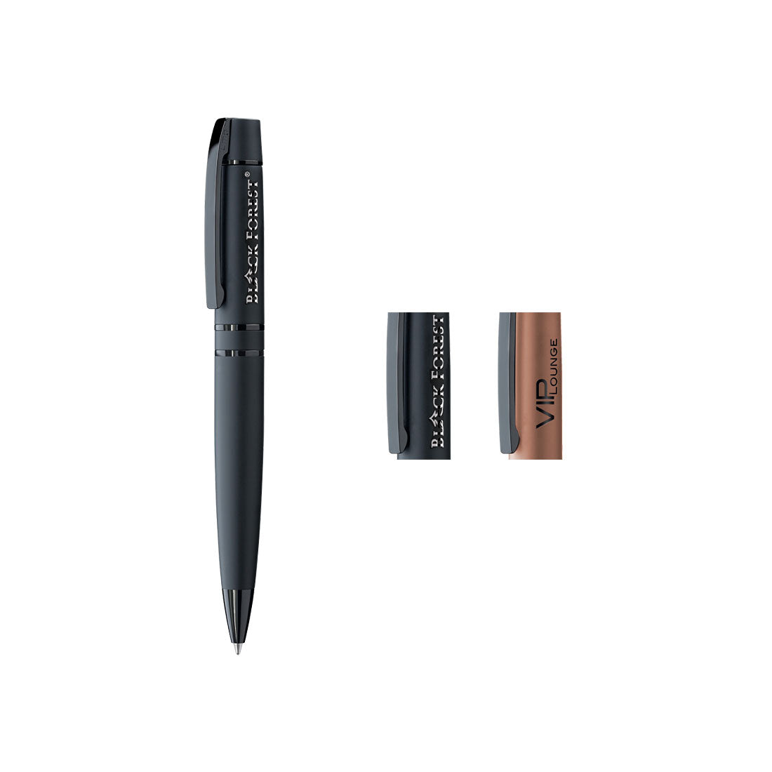 uma vip gum kynä logolla, kaiverruksella, musta