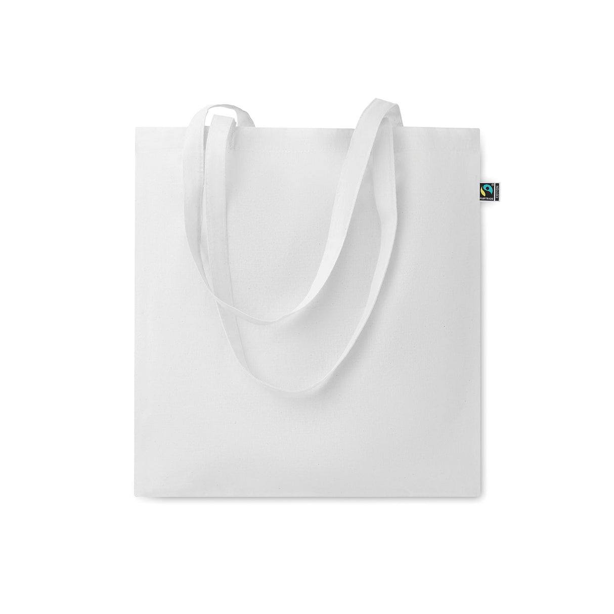 valkoinen fairtrade puuvillakassi