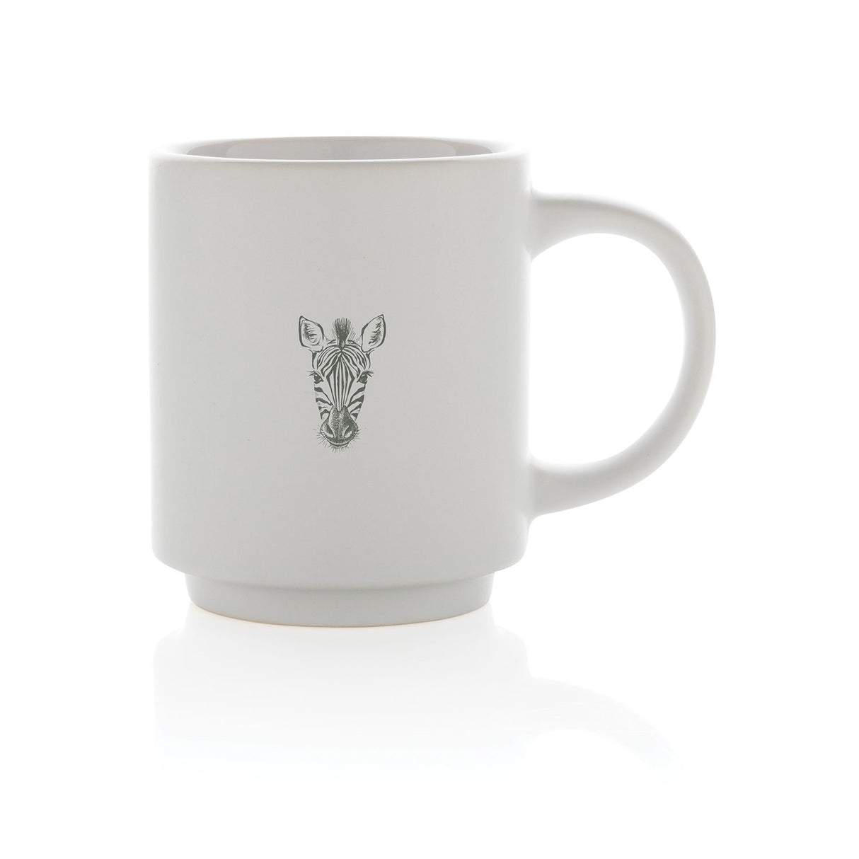 valkoinen pinottava kahvikuppi painatuksella, 180 ml