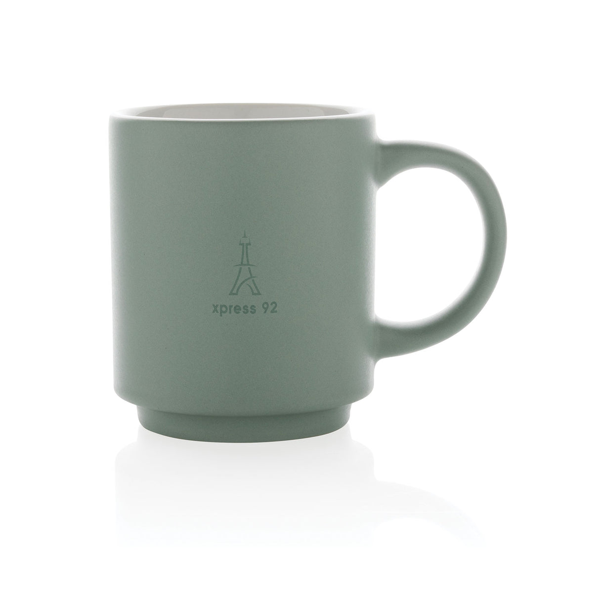 vihreä pinottava kahvikuppi painatuksella, 180 ml