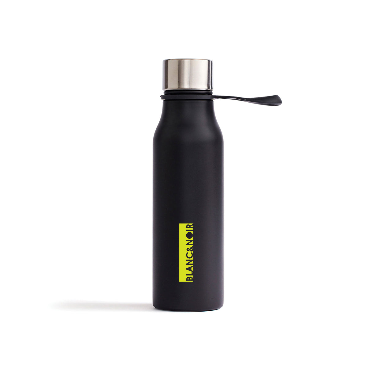 musta vinga lean termosjuomapullo omalla logolla, painatuksella