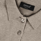 Brighton Long Sleeve Polo Women, sand, kaulus