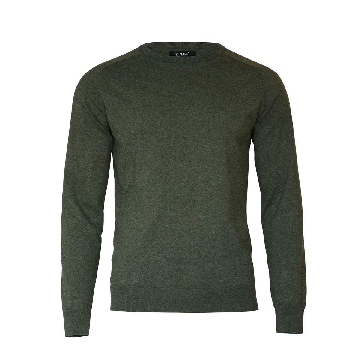Nimbus Brighton O-Neck puuvillaneule, oliivinvihreä
