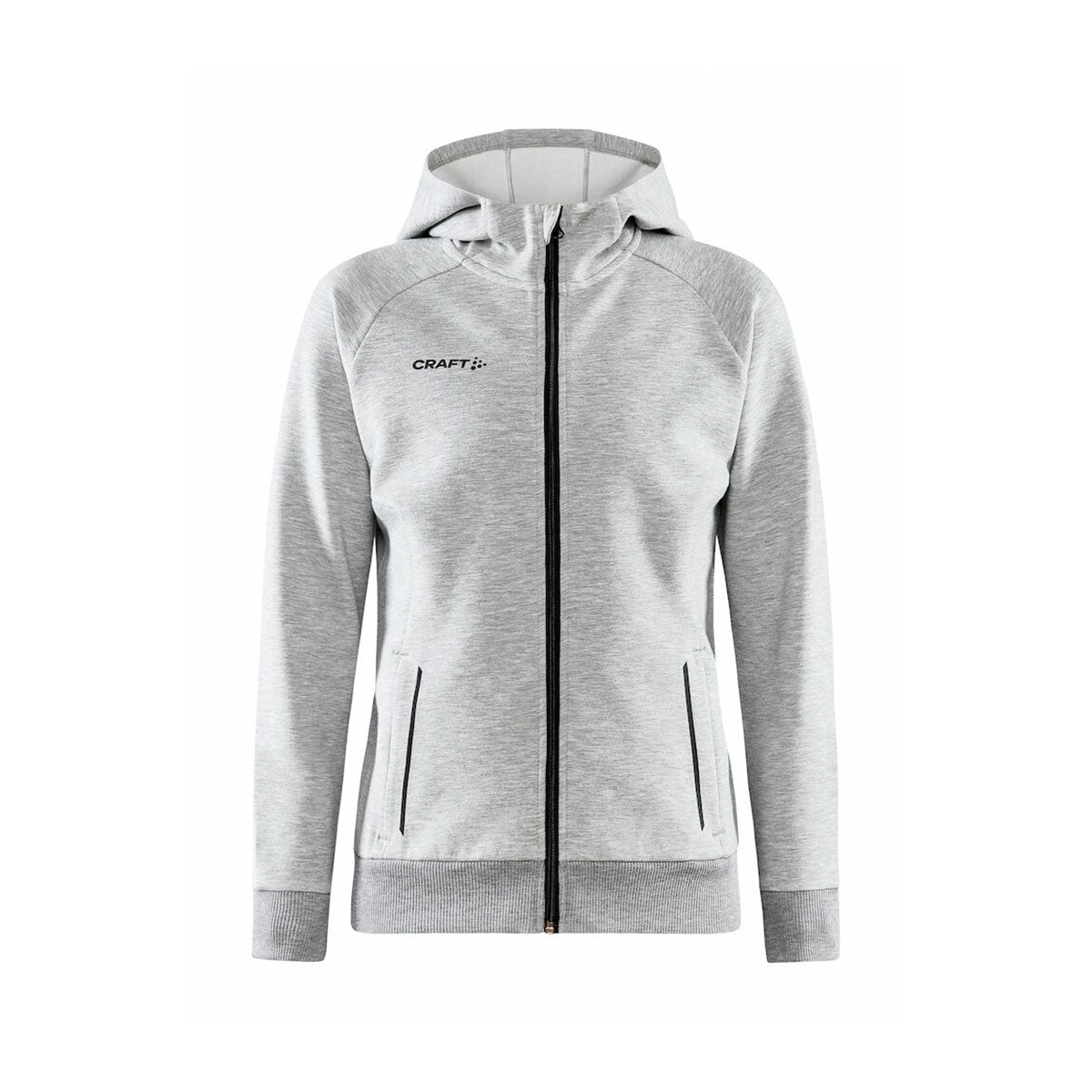 CORE Soul Full Zip Hood naisten huppari meleerattu harmaa