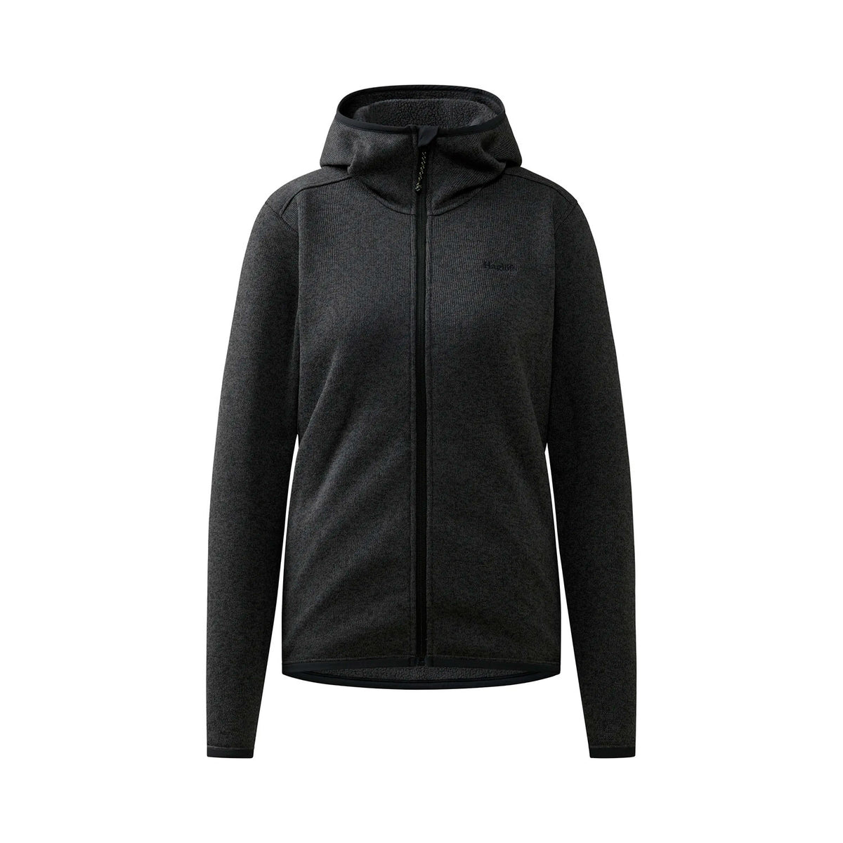 Haglöfs Swook II Mid Hood naisten hupullinen fleecetakki, meleerattu musta