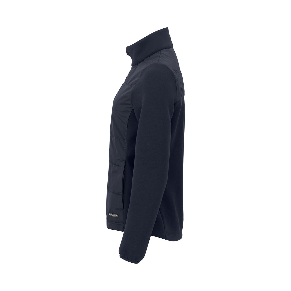 Cutter & Buck Pemberton Hybrid Jacket Women, tummansininen, sivuprofiili, vasen hiha