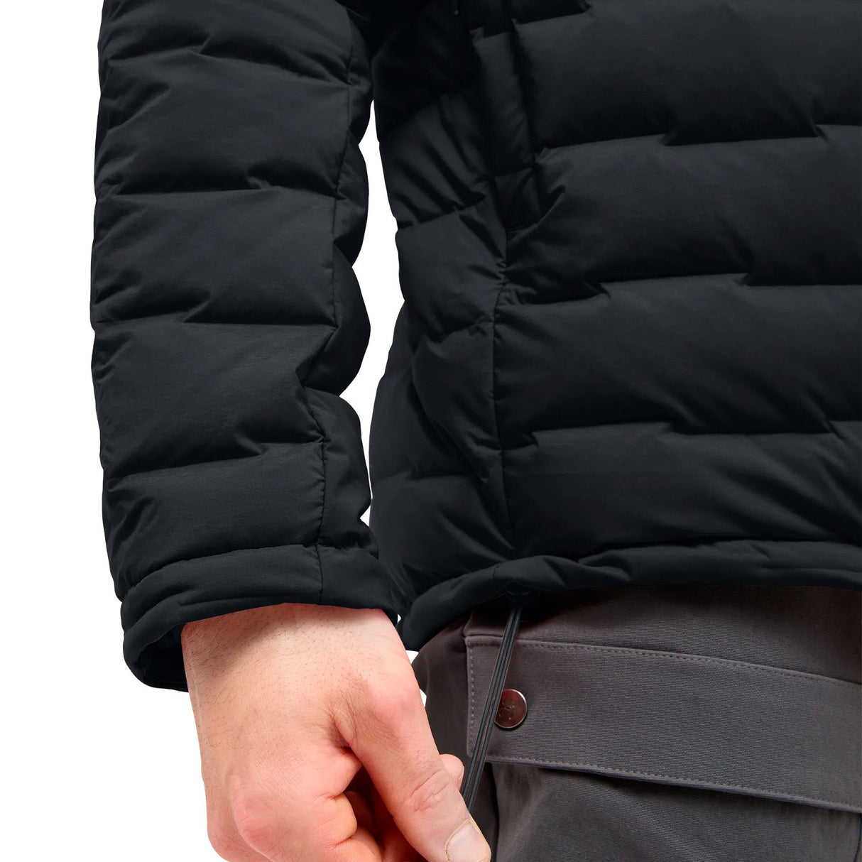 Spitz Down Hood Men, säädettävä helma