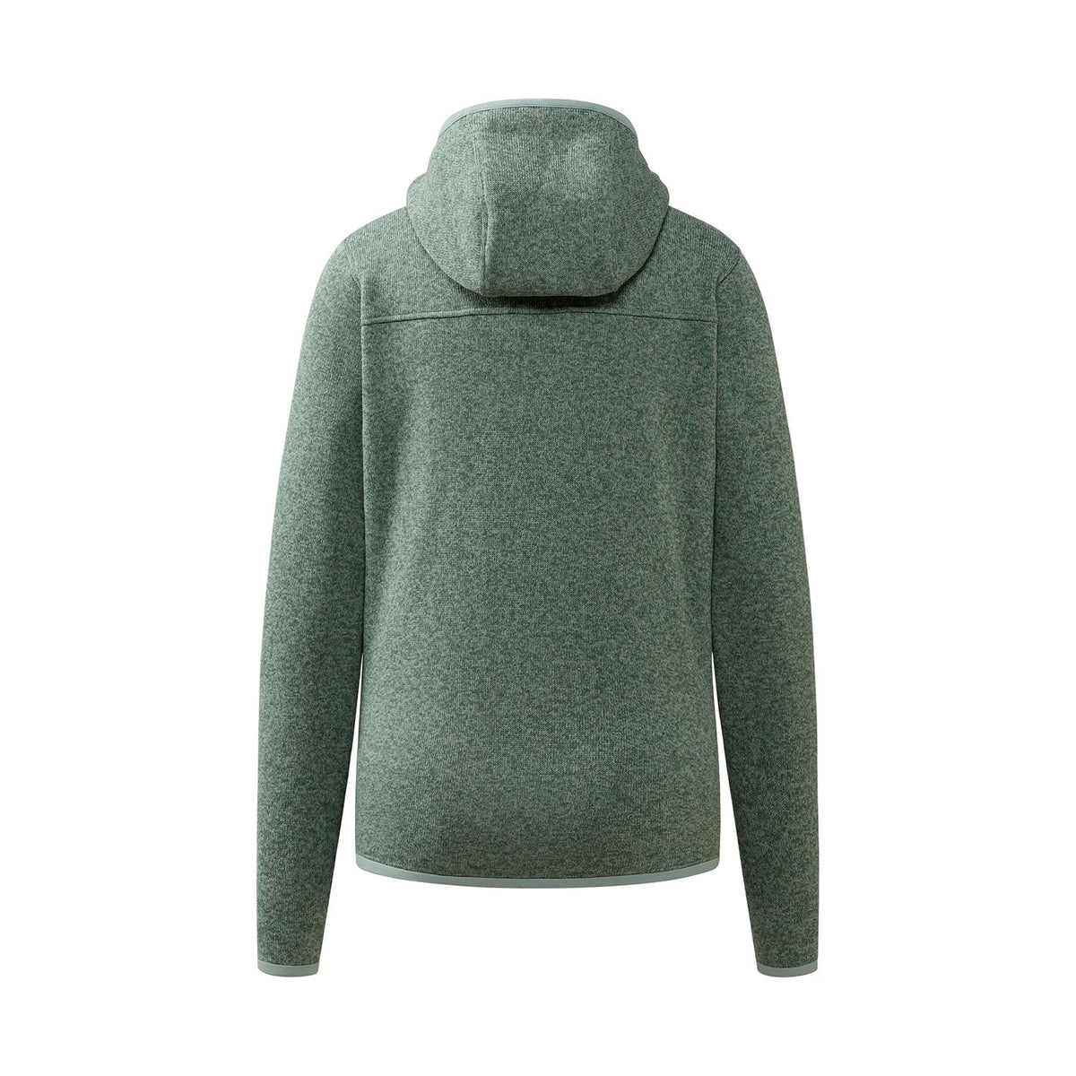 Haglöfs Swook II Mid Hood naisten hupullinen fleecetakki, meleerattu vihreä, selkä