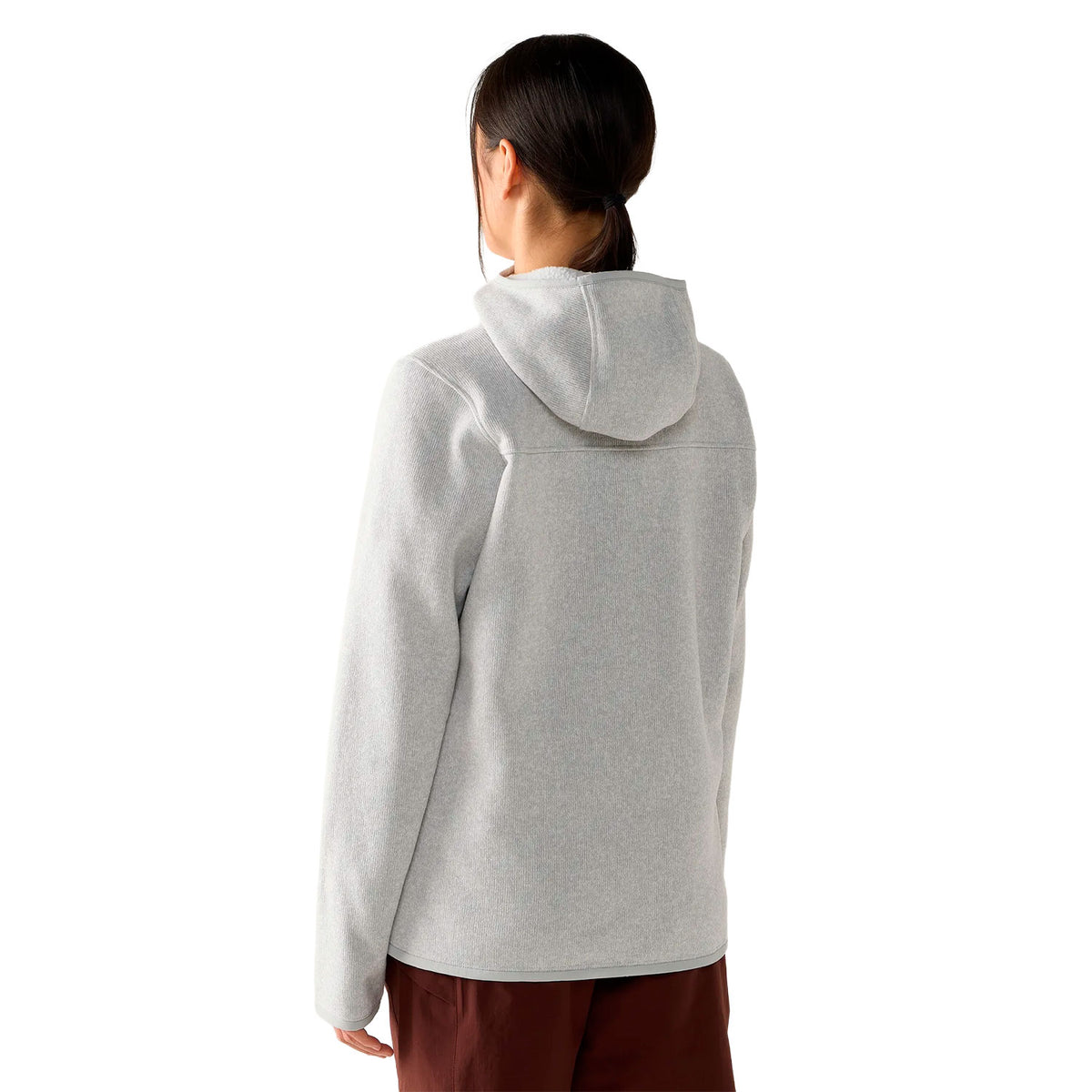 Haglöfs Swook II Mid Hood naisten hupullinen fleecetakki, vaaleanharmaa, selkäpuoli