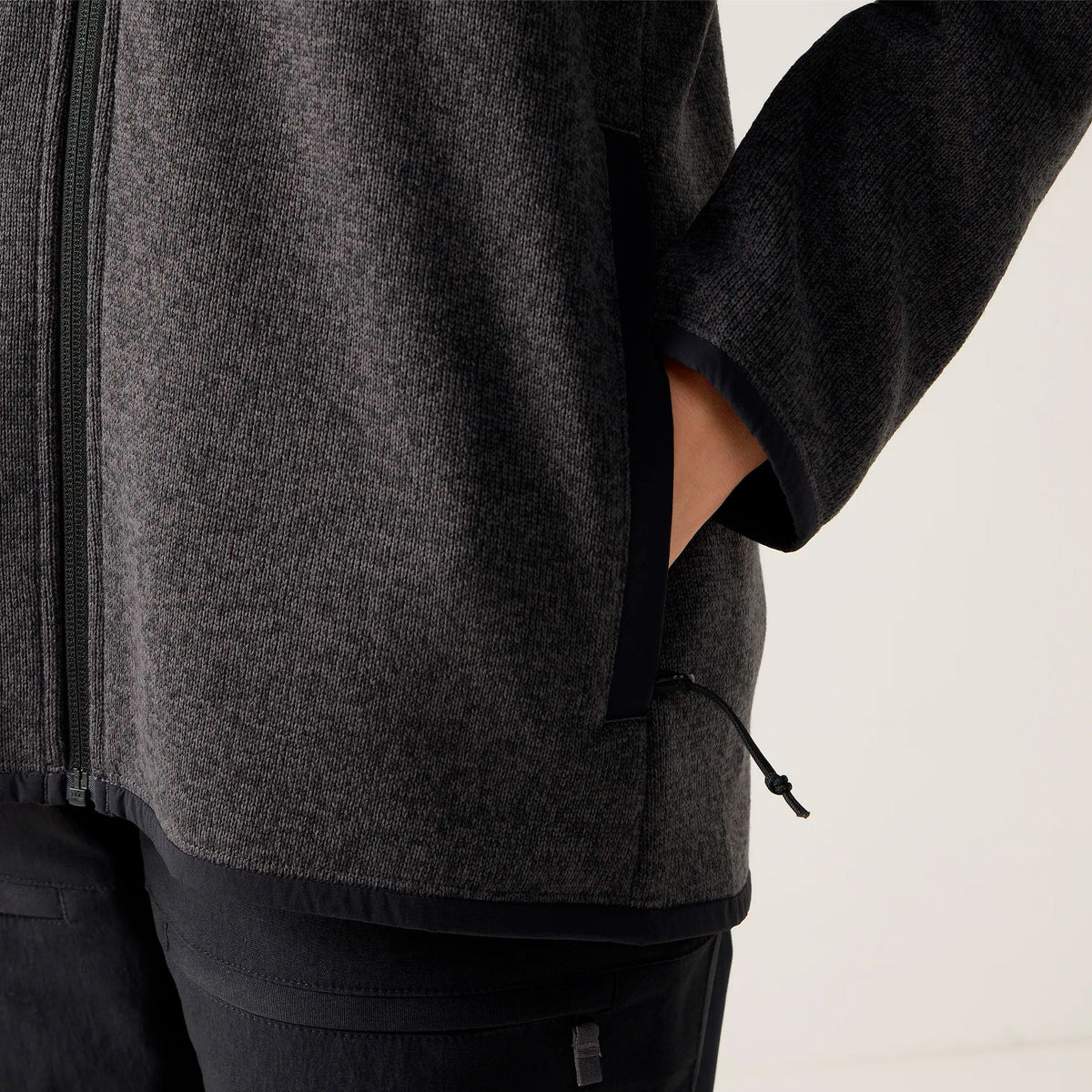 Swook II Mid Jacket Women, musta, vetoketjullinen tasku