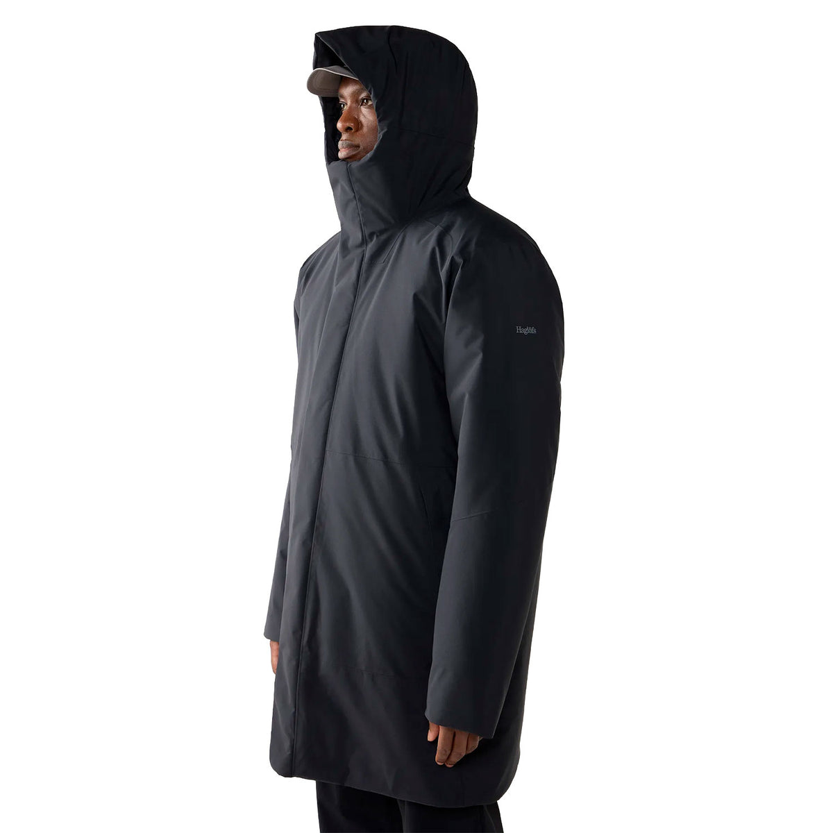 Yra Mimic Proof Parka Men, musta, parkatakki hupulla