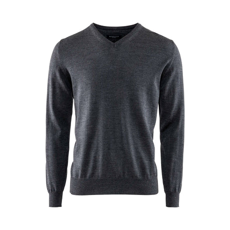 Berkeley Wilton Merino V-neck tummanharmaa