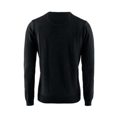 Berkeley Wilton Merino V-neck musta, selkä