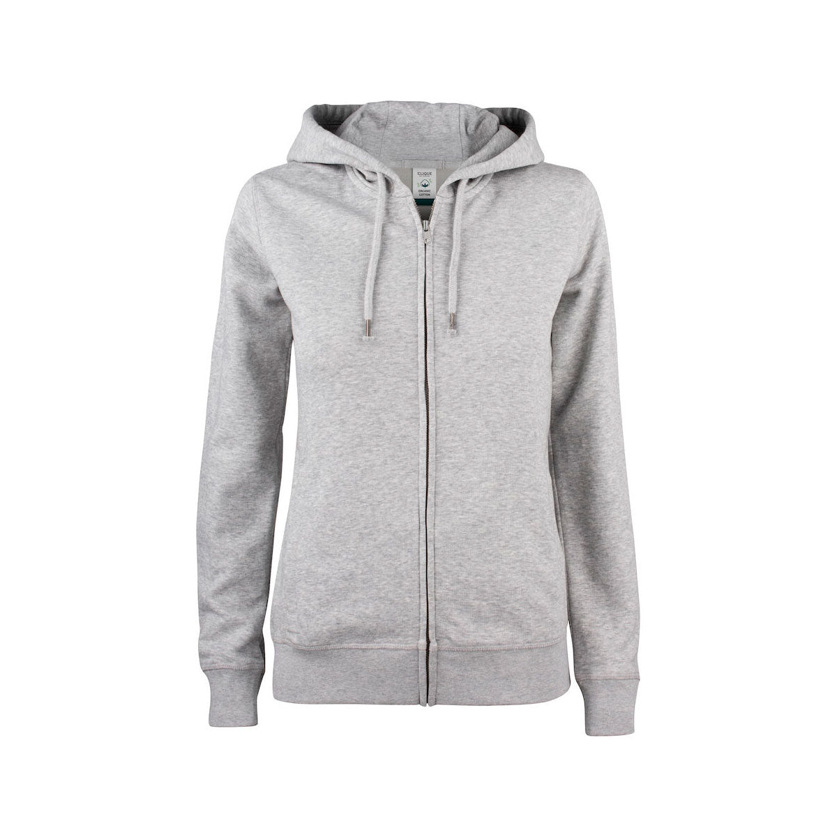 clique Premium OC Hoody Full Zip harmaa naisten vetoketjullinen huppari