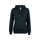 clique Premium OC Hoody Full Zip musta naisten vetoketjullinen huppari