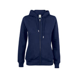 clique Premium OC Hoody Full Zip tummansininen naisten vetoketjullinen huppari