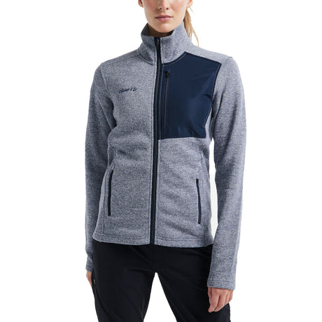 craft ADV Explore Heavy Fleece Jacket naisten, meleerattu siniharmaa