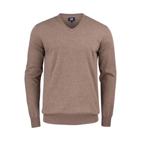 cutter buck Oakville V-neck neulepusero meleerattu ruskea