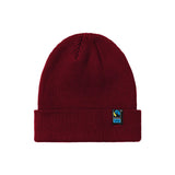 fairtrade luomupuuvillapipo, bordeaux, viininpunainen