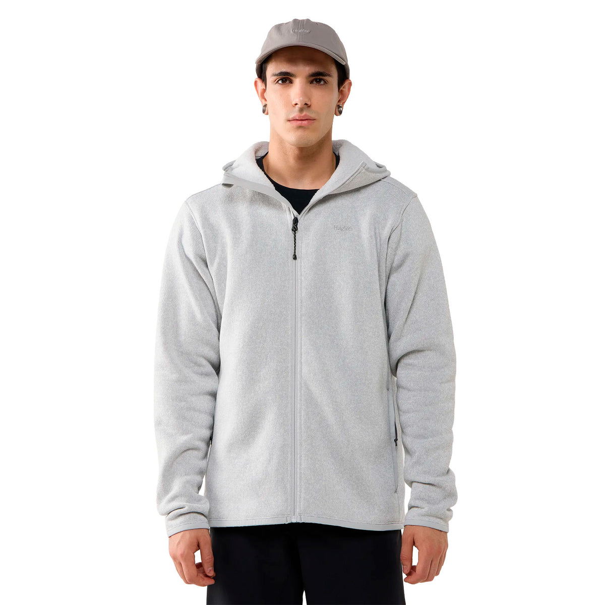 Haglöfs Swook II Mid Hood fleecehuppari, meleerattu vaaleanharmaa